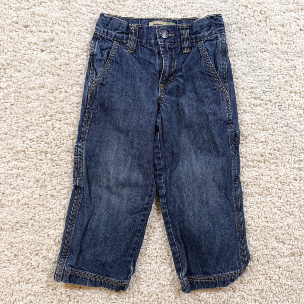 Vintage Y2K 2010 Old Navy Toddler Painter Jeans 3T Carpenter Utility Pants